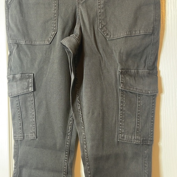 SPANX Stretch Ankle Twill Cargo Pants Washed Black XS Tall Long - Picture 4 of 16